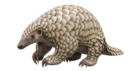 Isolated Pangolin Walking