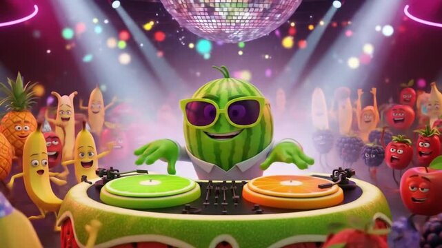 Watermelon DJ: Fruity Beats & Groovy Dance Party!