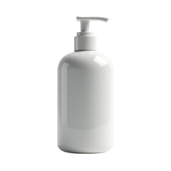 Fototapeta premium Blank white plastic bottle with pump dispenser.