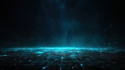 Digital cityscapes glowing with ethereal light.