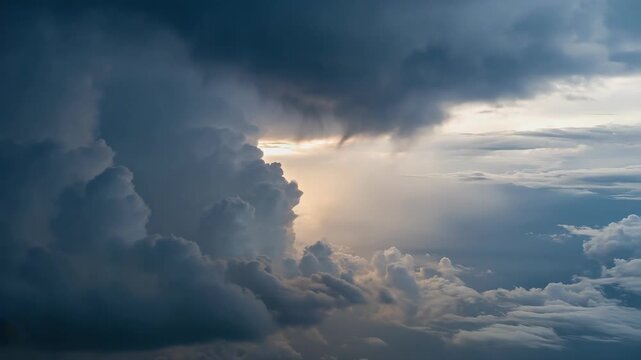 Fast moving storm clouds approach horizon in dramatic tropical timelapse footage
