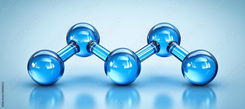 Poster molecule structure with luminous connection points symbolizing complex networking in digital age