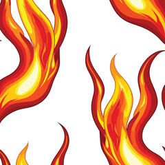 Seamless Fire Pattern Vector Illustration for Creative Backgrounds and Designs