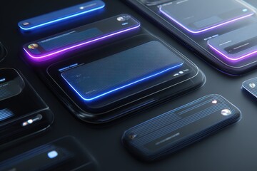 AI chatbot interface with messaging windows on dark UI
