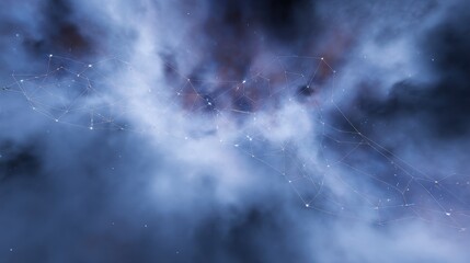 Interstellar Generation Ship Navigating Through Nebula
