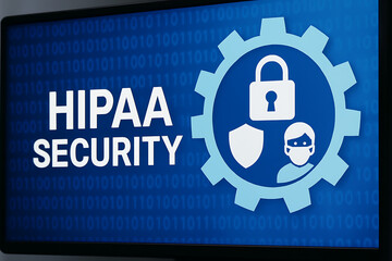 HIPAA, HIPAA Security, cybersecurity in healthcare, healthcare data protection, digital health security, HIPAA compliance, medical cybersecurity, patient data security, digital lock icon, shield icon,