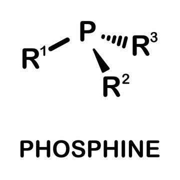 Chemical structure of phosphine molecule