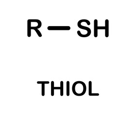 Chemical formula of thiol molecules.