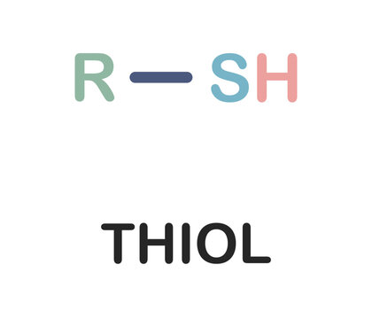 Chemical formula of thiol molecules.