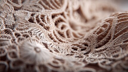 Closeup of delicate lace fabric