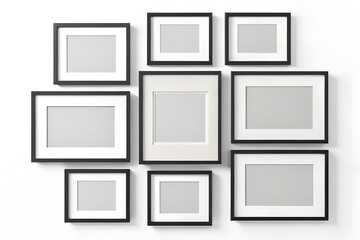 Collection of Elegant Frames on a Plain Surface