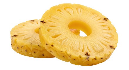 Isolated Pineapple Slices