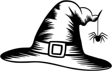 Spooky Witch Hat Sketch Design