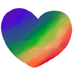 Rainbow love heart