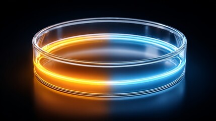 Engineering bioluminescent bacteria in biotech lab graphic visualization science environment 3d microscopic viewpoint of dna and cell interaction