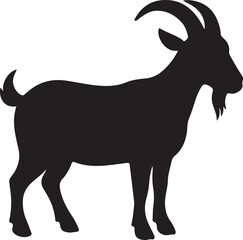 Goat silhouette vector illustration. Goat icon design 