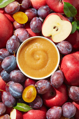 Homemade Applesauce with Plums - Autumn Harvest