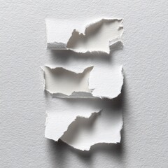 Ripped paper on light background