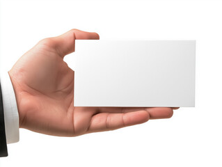 Obraz premium hand holding blank business card