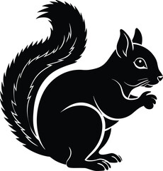 Obraz premium squirrel-silhouette--squirrel-silhouette-icon-vect (2).eps