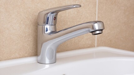 Sleek chrome faucet gleams like morning sun, symbolic of Hygge's cozy simplicity, ideal for World Plumbing Day celebrations