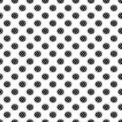 Abstract Floral Vintage Ornament. Polka Dots Print. Vector