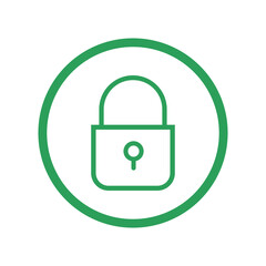 Lock circle icon isolated on transparent background
