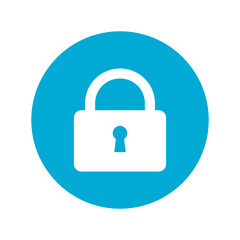 Lock circle icon isolated on transparent background