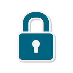Lock simple icon isolated on transparent background