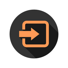 Login square arrow icon isolated on transparent background