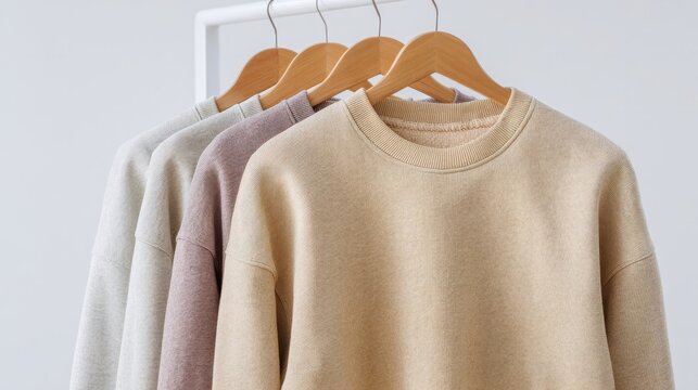 Tranquil sweaters cascading like desert dunes, capturing hygge elegance, Scandinavian simplicity, ideal for Knitwear Day celebrations