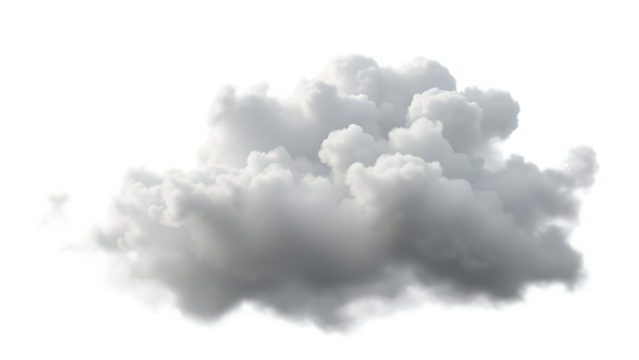 Black cloud isolated on transparent white background cloud Dark storm cloud 3D rendering Clip art cu .png