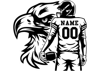 Personalized Baseball Eagle