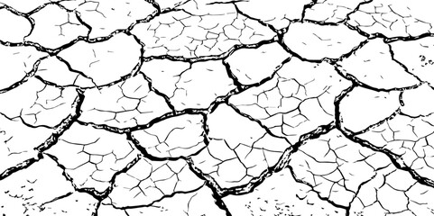 Dry cracked earth texture showing drought and arid climate. Detailed close-up of parched soil pattern. Ideal for backgrounds, environmental themes, or natural surface design.

