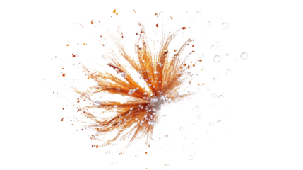 • A fireworks display for New Year’s Eve celebration, isolated on white background in HD 