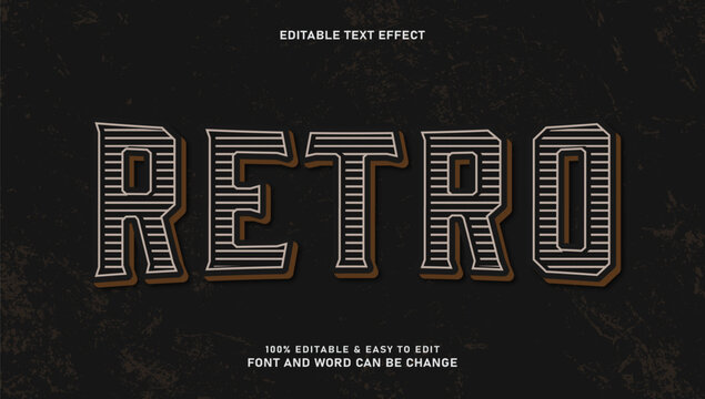 Simple retro editable text effect