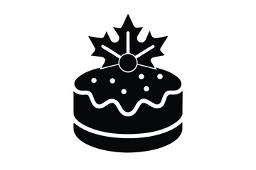 christmas cake vector icon