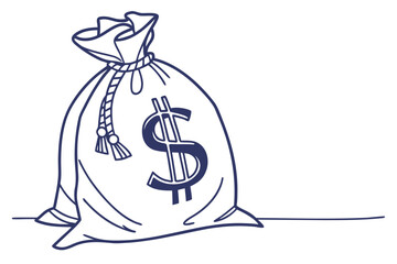 Flat Money Bag Graphic for Apps, Logos & Infographics
