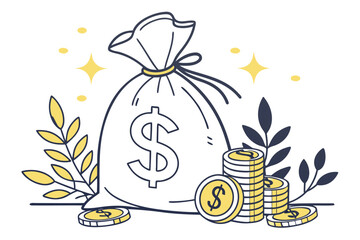 Money Bag Symbol – Perfect for Financial Planning Designs
