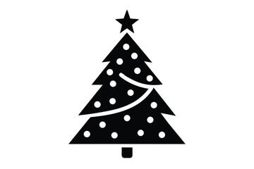 Fototapeta premium christmas tree vector icon