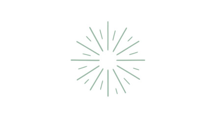 Minimalist Starburst Design on White Background
