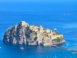 Ischia. Amalfi coast. Incredible colors and views. View of the port of Ischia. Marina of Ischia....