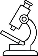 microscope   line art black vector illustration on.eps