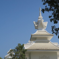 great art, small mosaics in the white temple in Thailand