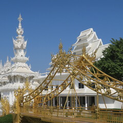 great art, small mosaics in the white temple in Thailand