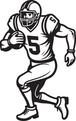 Fototapeta premium American Football Players, Silhouette 