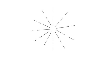 Fototapeta premium Minimalist Burst: Radial Lines Design Element