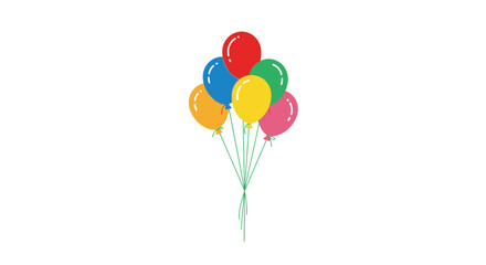 Naklejka premium Colorful Balloons Bunch - Celebration Vector Illustration