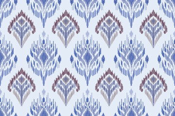 Seamless pattern,  ethnic background, fabric traditional, motif ornament, ikat pattern, seamless geometric, doodles line, geometric and tribal-inspired, freehand drawing design, handmade texttile.