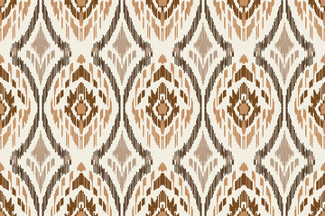 Seamless pattern,  ethnic background, fabric traditional, motif ornament, ikat pattern, seamless geometric, doodles line, geometric and tribal-inspired, freehand drawing design, handmade texttile.